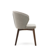 Load image into Gallery viewer, Darice chair in brown chenille and solid beech wood in a walnut finish FSC 100% - image 3