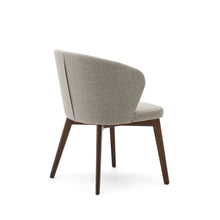 Load image into Gallery viewer, Darice chair in brown chenille and solid beech wood in a walnut finish FSC 100% - image 6
