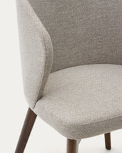 Load image into Gallery viewer, Darice chair in brown chenille and solid beech wood in a walnut finish FSC 100% - image 11