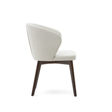Load image into Gallery viewer, Darice chair in beige chenille and solid beech wood in a walnut finish FSC 100% - image 3