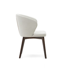Load image into Gallery viewer, Darice chair in beige chenille and solid beech wood in a walnut finish FSC 100% - image 4