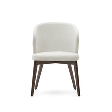 Load image into Gallery viewer, Darice chair in beige chenille and solid beech wood in a walnut finish FSC 100% - image 7