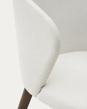 Load image into Gallery viewer, Darice chair in beige chenille and solid beech wood in a walnut finish FSC 100% - image 11