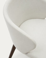 Load image into Gallery viewer, Darice chair in beige chenille and solid beech wood in a walnut finish FSC 100% - image 12