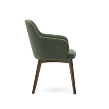 Load image into Gallery viewer, Nelida chair in green chenille and solid beech wood in a walnut finish FSC 100% - image 3