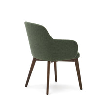 Load image into Gallery viewer, Nelida chair in green chenille and solid beech wood in a walnut finish FSC 100% - image 5