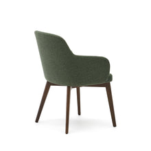 Load image into Gallery viewer, Nelida chair in green chenille and solid beech wood in a walnut finish FSC 100% - image 6