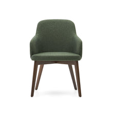 Load image into Gallery viewer, Nelida chair in green chenille and solid beech wood in a walnut finish FSC 100% - image 7
