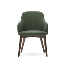 Load image into Gallery viewer, Nelida chair in green chenille and solid beech wood in a walnut finish FSC 100% - image 8