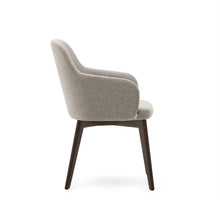 Load image into Gallery viewer, Nelida chair in brown chenille and solid beech wood in a walnut finish FSC 100% - image 3