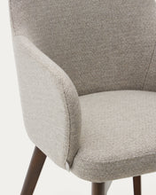 Load image into Gallery viewer, Nelida chair in brown chenille and solid beech wood in a walnut finish FSC 100% - image 10