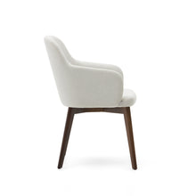 Load image into Gallery viewer, Nelida chair in beige chenille and solid beech wood in a walnut finish FSC 100% - image 4