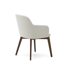 Load image into Gallery viewer, Nelida chair in beige chenille and solid beech wood in a walnut finish FSC 100% - image 5