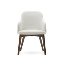 Load image into Gallery viewer, Nelida chair in beige chenille and solid beech wood in a walnut finish FSC 100% - image 7