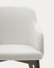 Load image into Gallery viewer, Nelida chair in beige chenille and solid beech wood in a walnut finish FSC 100% - image 9
