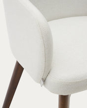 Load image into Gallery viewer, Nelida chair in beige chenille and solid beech wood in a walnut finish FSC 100% - image 10