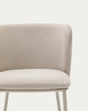 Load image into Gallery viewer, Ciselia chair in beige chenille and beige steel, FSC Mix Credit - image 7