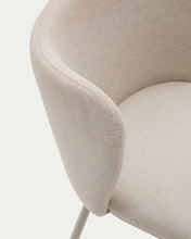 Load image into Gallery viewer, Ciselia chair in beige chenille and beige steel, FSC Mix Credit - image 8
