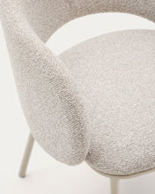 Load image into Gallery viewer, Maina chair in thick beige chenille and steel legs in a beige finish, FSC Mix Credit - image 12
