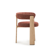 Load image into Gallery viewer, Granite 3-legged chair terracotta chenille and solid ash wood in a natural tone finish FSC 100% - image 3