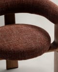 Load image into Gallery viewer, Granite Dining Chair Brown Chenille &amp; Walnut