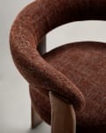 Load image into Gallery viewer, Granite Dining Chair Brown Chenille &amp; Walnut