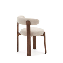 Load image into Gallery viewer, Granite chair in beige chenille and with solid ash wood in a walnut finish FSC 100% - image 3