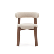 Load image into Gallery viewer, Granite chair in beige chenille and with solid ash wood in a walnut finish FSC 100% - image 4