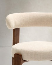 Load image into Gallery viewer, Granite chair in beige chenille and with solid ash wood in a walnut finish FSC 100% - image 10