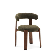 Load image into Gallery viewer, Granite chair in green chenille and with solid ash wood in a walnut finish FSC 100%