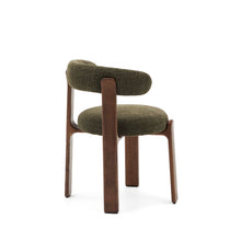 Load image into Gallery viewer, Granite chair in green chenille and with solid ash wood in a walnut finish FSC 100% - image 3