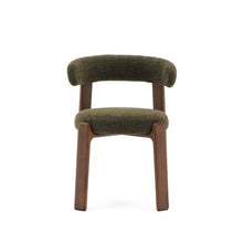 Load image into Gallery viewer, Granite chair in green chenille and with solid ash wood in a walnut finish FSC 100% - image 4