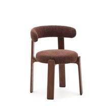 Load image into Gallery viewer, Granite chair in brown chenille and with solid ash wood in a walnut finish FSC 100%
