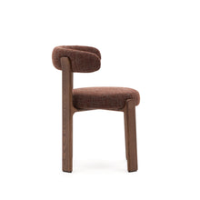 Load image into Gallery viewer, Granite chair in brown chenille and with solid ash wood in a walnut finish FSC 100% - image 2