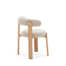 Load image into Gallery viewer, Granite chair in beige chenille and with solid ash wood in a natural tone finish FSC 100% - image 3