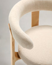 Load image into Gallery viewer, Granite chair in beige chenille and with solid ash wood in a natural tone finish FSC 100% - image 9