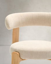 Load image into Gallery viewer, Granite chair in beige chenille and with solid ash wood in a natural tone finish FSC 100% - image 10