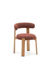 Load image into Gallery viewer, Granite chair terracotta-coloured chenille and solid ash wood in a natural tone finish FSC 100%