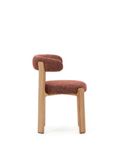 Load image into Gallery viewer, Granite chair terracotta-coloured chenille and solid ash wood in a natural tone finish FSC 100% - image 2
