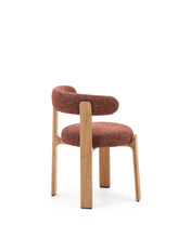 Load image into Gallery viewer, Granite chair terracotta-coloured chenille and solid ash wood in a natural tone finish FSC 100% - image 3