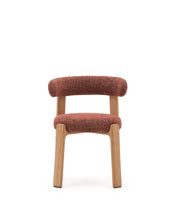 Load image into Gallery viewer, Granite chair terracotta-coloured chenille and solid ash wood in a natural tone finish FSC 100% - image 4
