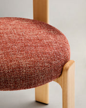 Load image into Gallery viewer, Granite chair terracotta-coloured chenille and solid ash wood in a natural tone finish FSC 100% - image 8