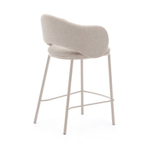 Load image into Gallery viewer, Maina stool in beige chenille and steel legs in a beige finish, FSC Mix Credit, 65 cm - image 3