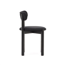 Load image into Gallery viewer, Nebai chair in black chenille with a solid oak wood structure and black finish FSC MIX Credit - image 3