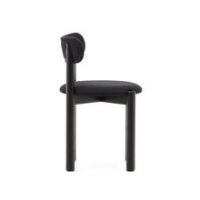 Load image into Gallery viewer, Nebai chair in black chenille with a solid oak wood structure and black finish FSC MIX Credit - image 4