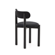 Load image into Gallery viewer, Nebai chair in black chenille with a solid oak wood structure and black finish FSC MIX Credit - image 6