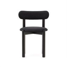Load image into Gallery viewer, Nebai chair in black chenille with a solid oak wood structure and black finish FSC MIX Credit - image 7
