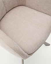 Load image into Gallery viewer, Dorina swivel chair in beige chenille and steel legs in a beige finish - image 9