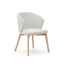Load image into Gallery viewer, Darice chair in beige chenille and solid beech wood in a natural finish FSC 100% - image 2