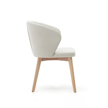 Load image into Gallery viewer, Darice chair in beige chenille and solid beech wood in a natural finish FSC 100% - image 3